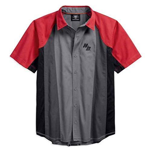 代引可 Harley Davidson Wisconsin 海外アウトドア用品 ファッション 日用雑貨をお得に購入 Shirt グレー並行輸入品 カラー Large サイズ Us メンズ ジャケット Pharmapathway Com