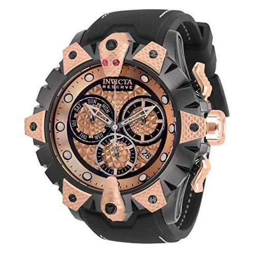 宅配 海外アウトドア用品 ファッション 日用雑貨をお得に購入 Invicta モ 26 ブラック シリコンストラップ付き ステンレススチールクォーツウォッチ Venom Reserve メンズ メンズ腕時計