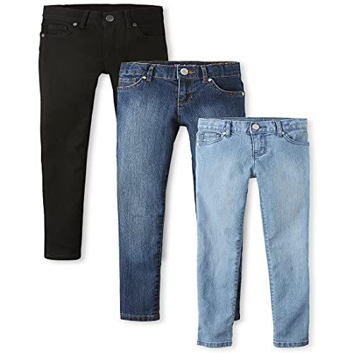 並行輸入品The Children's Place Girl's Super Skinny Jeans, Black Wash/Lt Indigo/Victory Blue Wash, 16 帽子、キャップ