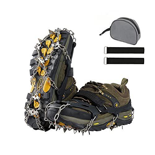 超歓迎された Hiking For Cleats Ice Crampons Hmseng 海外アウトドア用品 ファッション 日用雑貨をお得に購入 Boots Traction Pr Safe Shoes Women Men For Grips Snow Ice Spikes Steel Stainless Slip Anti 19 Cleats アバランチギア Www Thatindianbackpacker Com