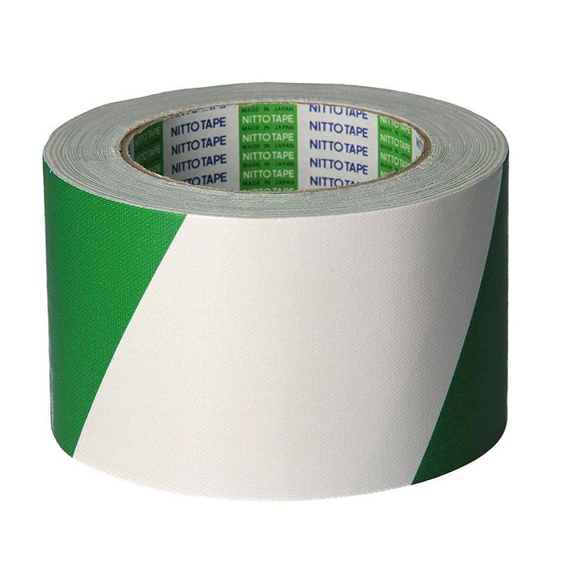 オンラインショップニトムズ 安全表示テープ緑白75 J3971 梱包、テープ