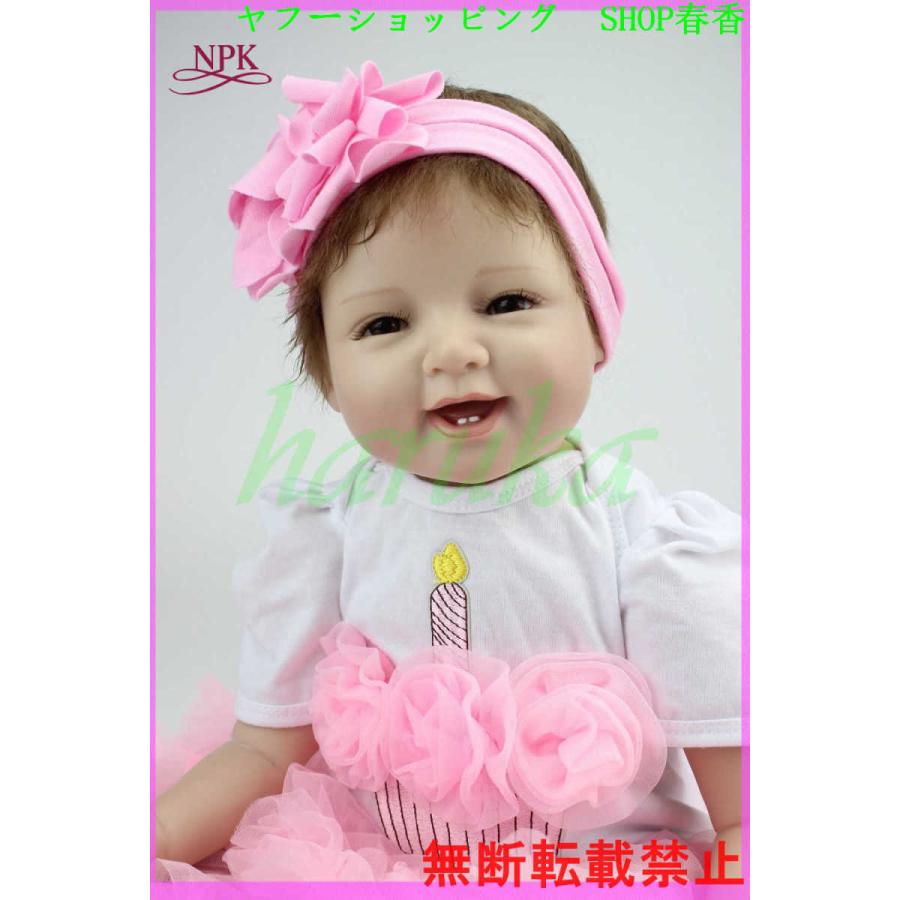 リボーンドール 人形 赤ちゃん 女の子 にっこり笑顔 かわいい衣装付き リアル 55センチ :CE-432815826545:SHOP春香