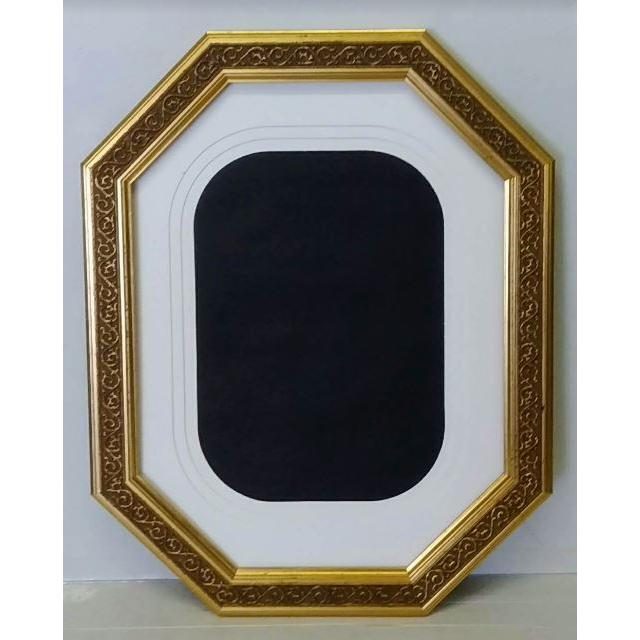 額縁  八角太子 ゴールド（2610）額縁外寸35.0ｘ44.0ｘ2.0cm　内寸29.3ｘ38.5cm　奥行1.0cm　[G-519]
