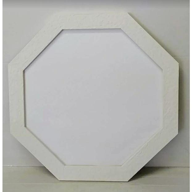 額縁  八角30cm ホワイト（8221）額縁外寸35.0ｘ35.0ｘ1.5cm 内寸30.0ｘ30.0cm 奥行0.7cm [G-523]の画像