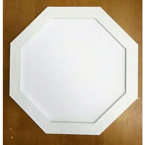 額縁  八角30cm ホワイト（8221）額縁外寸35.0ｘ35.0ｘ1.5cm 内寸30.0ｘ30.0cm 奥行0.7cm [G-523]の画像
