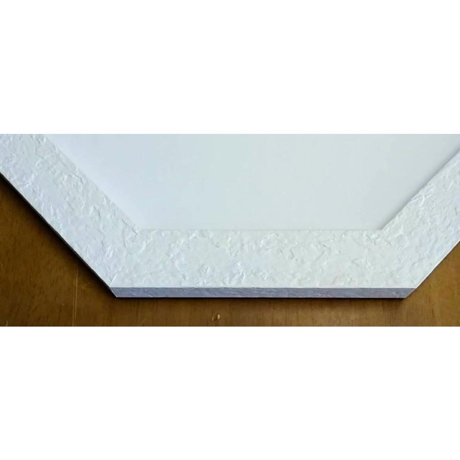額縁  八角30cm ホワイト（8221）額縁外寸35.0ｘ35.0ｘ1.5cm 内寸30.0ｘ30.0cm 奥行0.7cm [G-523]の画像