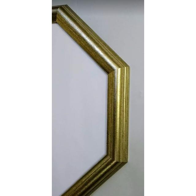 額縁  八角30cm シルバー（9580）額縁外寸35.2ｘ35.0ｘ2.0cm 内寸30.0ｘ30.0cm 奥行0.9cm [G-524]の画像