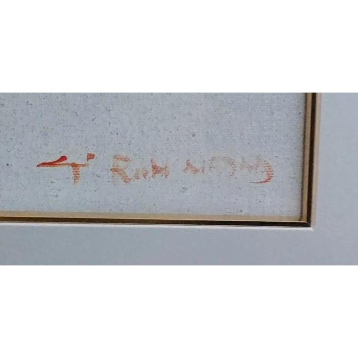 Y・ローナン「白い花器の黄色い花(2)」  油彩画  額縁外寸60.5x51.5x3.0cm  絵41.0ｘ31.8cmＦ6 サイン右下[k-010]の画像