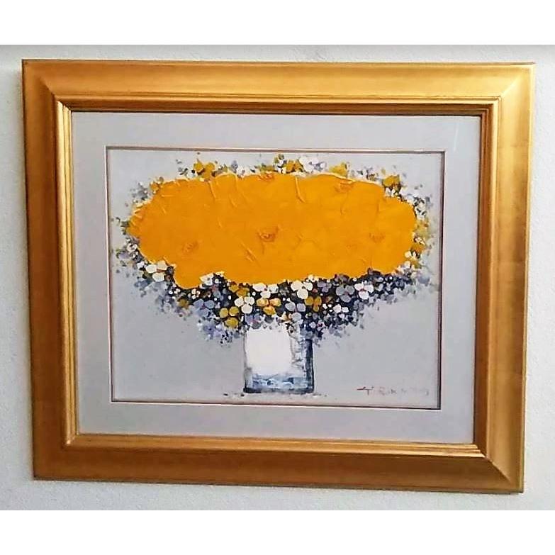 N MIURA】黄色の花 絵画