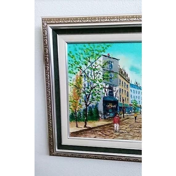 キャロライン・バーネット 真筆 油彩画「パリの街角」F6号 額装済み