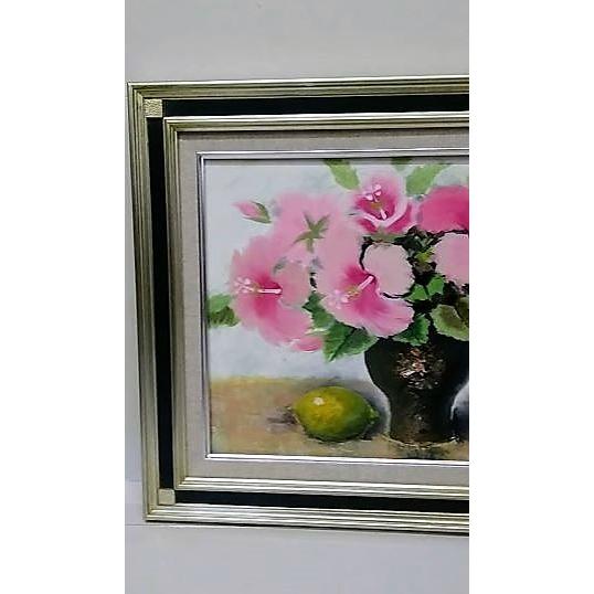 絵画 油彩画 油絵 西岡清史 ハイビスカス 【公式通販】