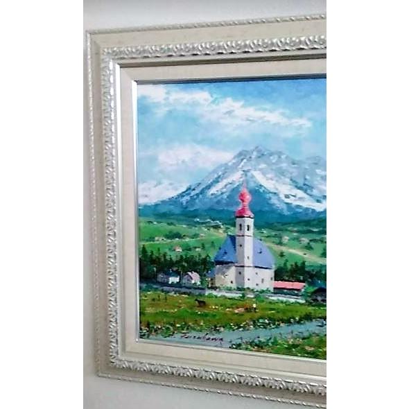 古川明雄「チロル」 油彩画 額縁外寸69.0x61.5x5.0cm 絵53.0x45.5cm