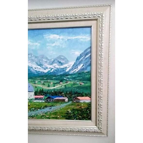 古川明雄「チロル」 油彩画 額縁外寸69.0x61.5x5.0cm 絵53.0x45.5cm