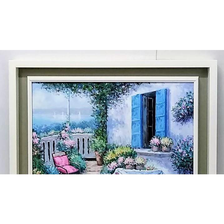 前田隆次「風景」 油彩画 額縁外寸65.7ｘ58.2ｘ4.3cm 絵53.0ｘ45.5cm張キャンバスＦ10　サイン右下[k-068]_4