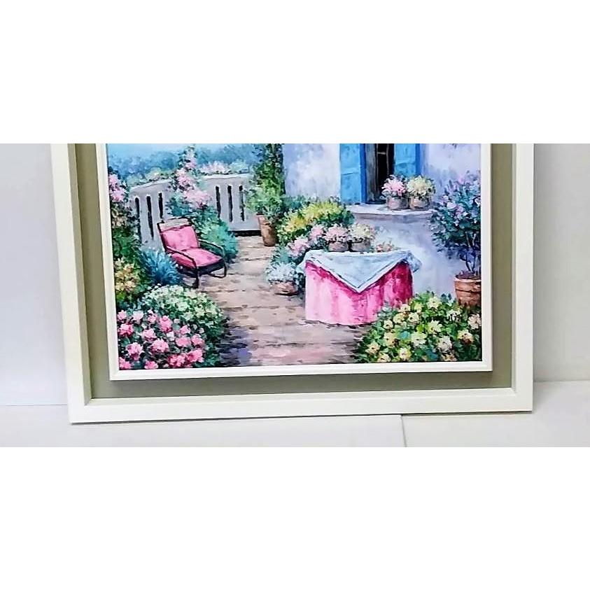 前田隆次「風景」 油彩画 額縁外寸65.7ｘ58.2ｘ4.3cm 絵53.0ｘ45.5cm張キャンバスＦ10　サイン右下[k-068]_5
