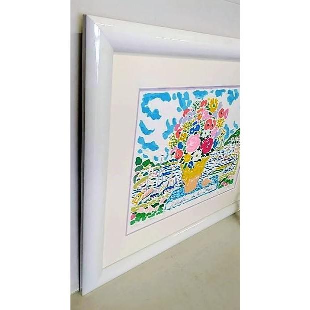 ジョン・ボッチ John Botz「カシス Cassis」 版画 99/300 額縁外寸62.5 