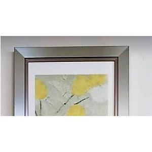 （B・J・ Zhang ）「黄色い花　Still Life For Spring」ポスター額装品　 額縁外寸39.5x97.0cm  内寸31.5x89.0cm　[k-164] 【Maclntyre】