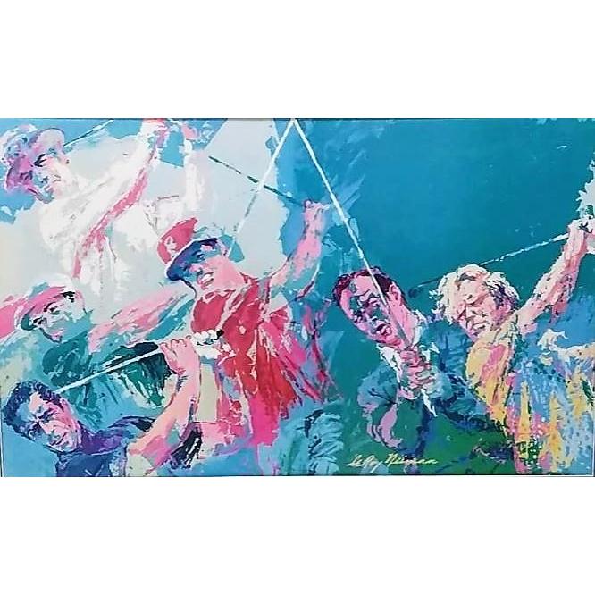 リロイ・ニーマン「ゴルフ界の大御所」 ポスター額装品 額縁外寸98.5