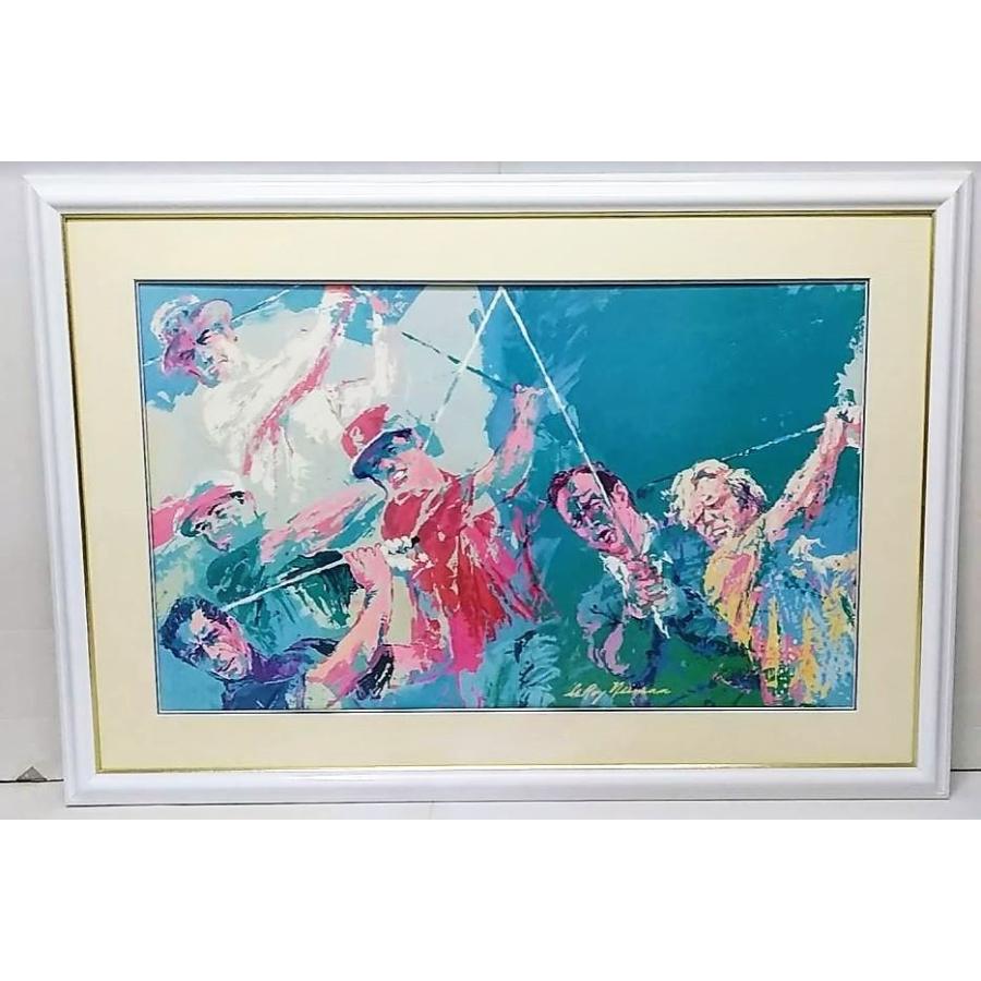 リロイ・ニーマン「ゴルフ界の大御所」 ポスター額装品 額縁外寸98.5