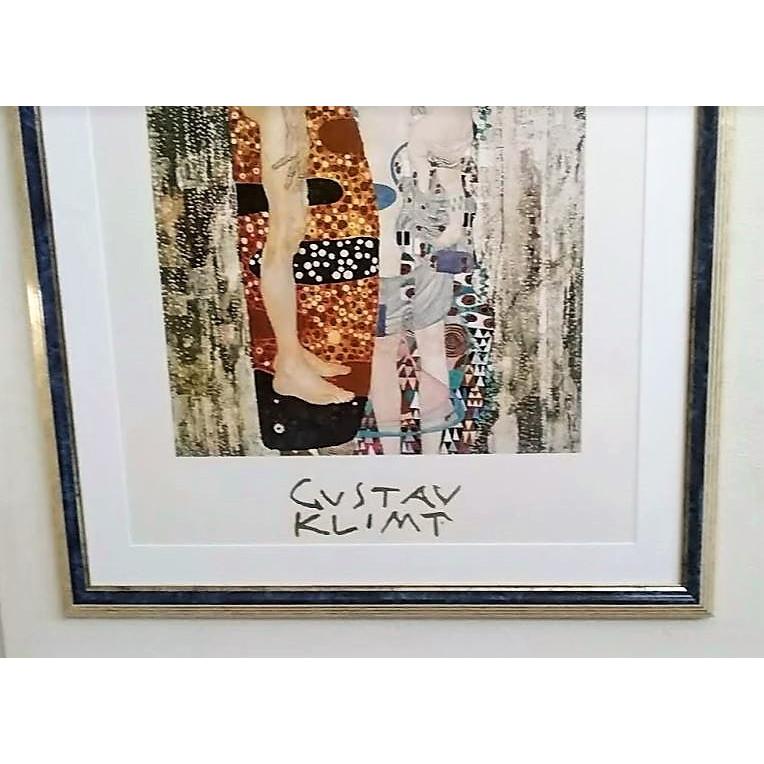 グスタフ・クリムト「母と子」 ポスター 額装品 額縁外寸72.5x91.5x2