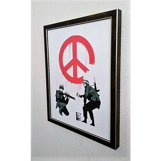 額装品/バンクシー/Peace Soldiers/ポスター/アート/インテリア バンクシーBanksy「Peace Soldiers」ポスター額装