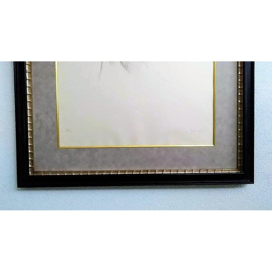 藤井勉「秋日（髪）」額装品 リトグラフ 25/115 額縁外寸65.0x84.0x3 