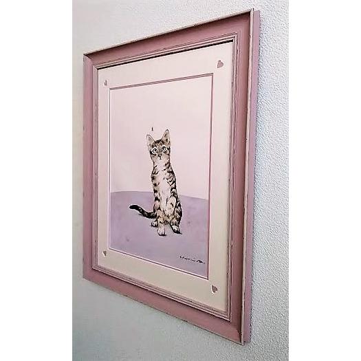 斉藤善貴「くも」 リトグラフ 5/50 額縁外寸47.3x58.8x2.5cm 内寸