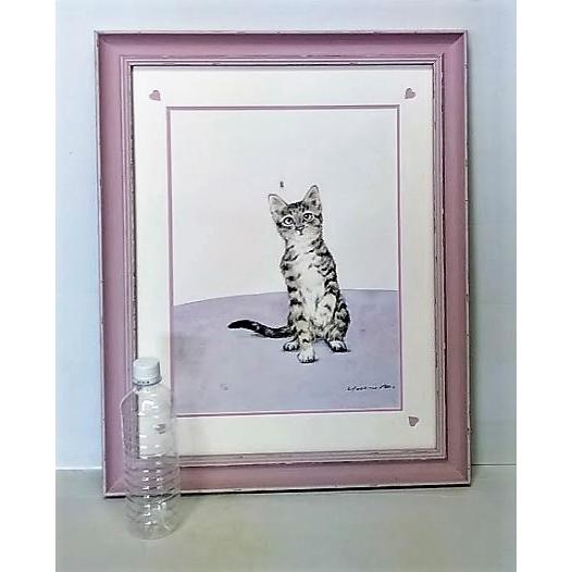 斉藤善貴「くも」 リトグラフ 5/50 額縁外寸47.3x58.8x2.5cm 内寸