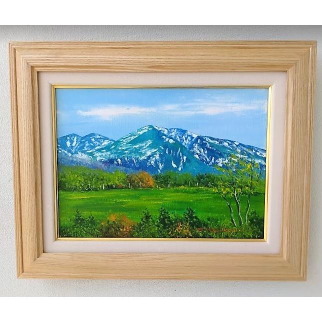小林幸三「大雪山」油絵 額縁外寸46.5x37.5x厚み5.5cm 絵 F4 33.3 
