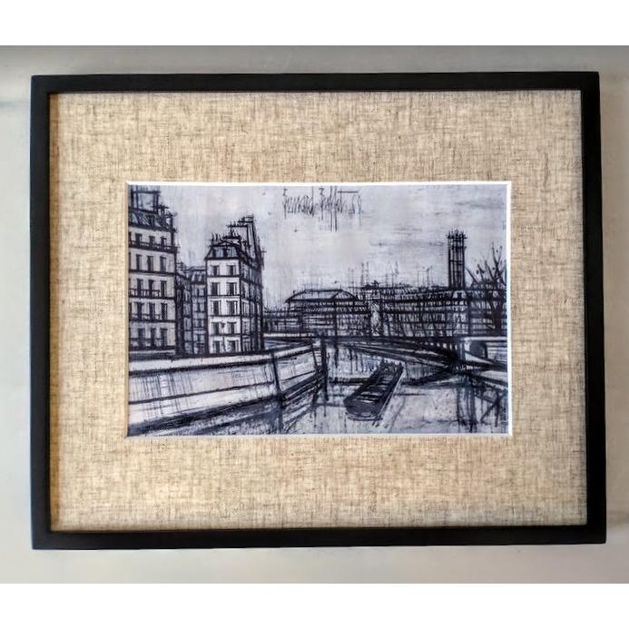 ベルナール・ビュッフェ 複製画の額装品 額縁外寸 44.5x37.0x2.0cm