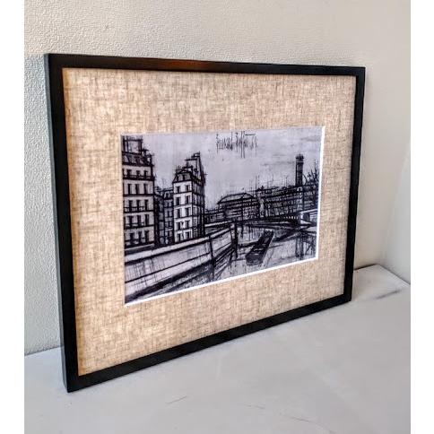 ベルナール・ビュッフェ 複製画の額装品 額縁外寸 44.5x37.0x2.0cm