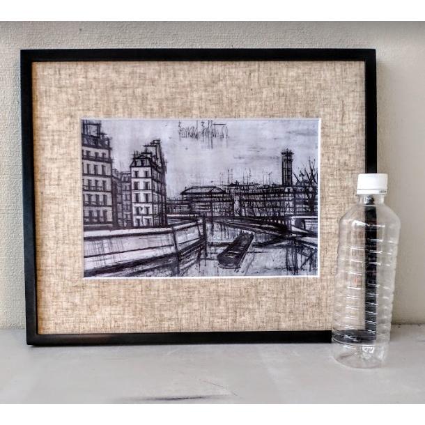 ベルナール・ビュッフェ 複製画の額装品 額縁外寸 44.5x37.0x2.0cm