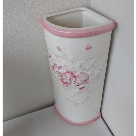 イタリア製 ローズ コーナー傘立て ハンドペイント アンブレラスタンド 輸入雑貨 イタリア製 ローズ コーナー傘立て ハンドペイント アンブレラスタンド