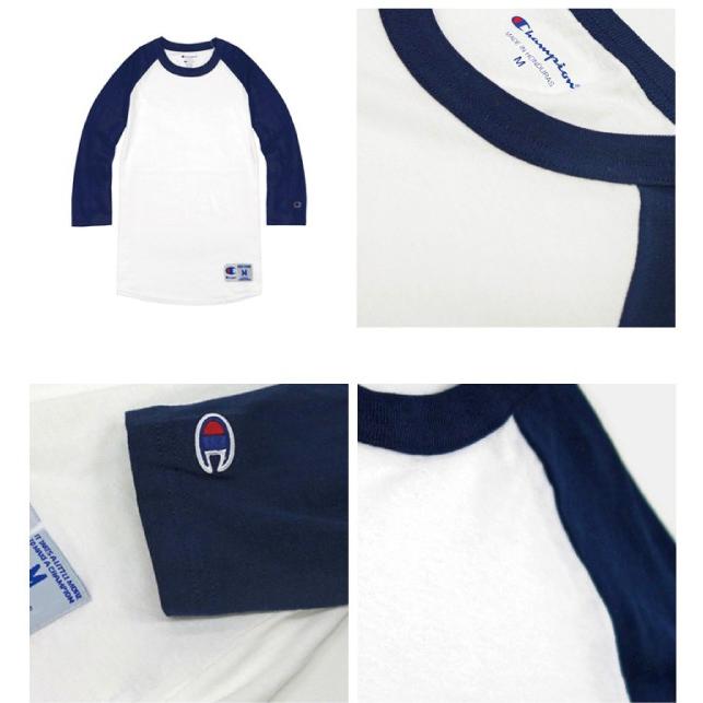 チャンピオン Tシャツ ラグラン Tシャツ メンズ ベースボール 七分袖 Champion 長袖 1枚までメール便対応です｜shopidm｜05