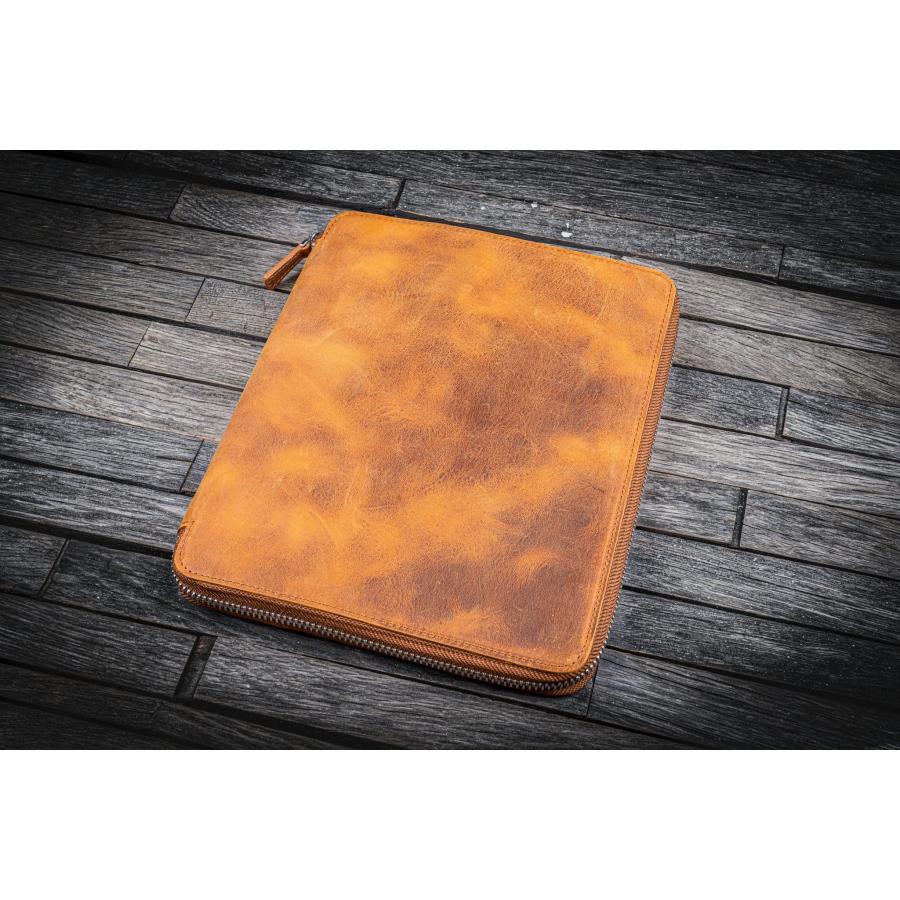 Galen Leather ガレンレザー ジッパー付きレザーフォリオ B5 Moleskine iPad Pro対応 本革手帳カバー |  | 05