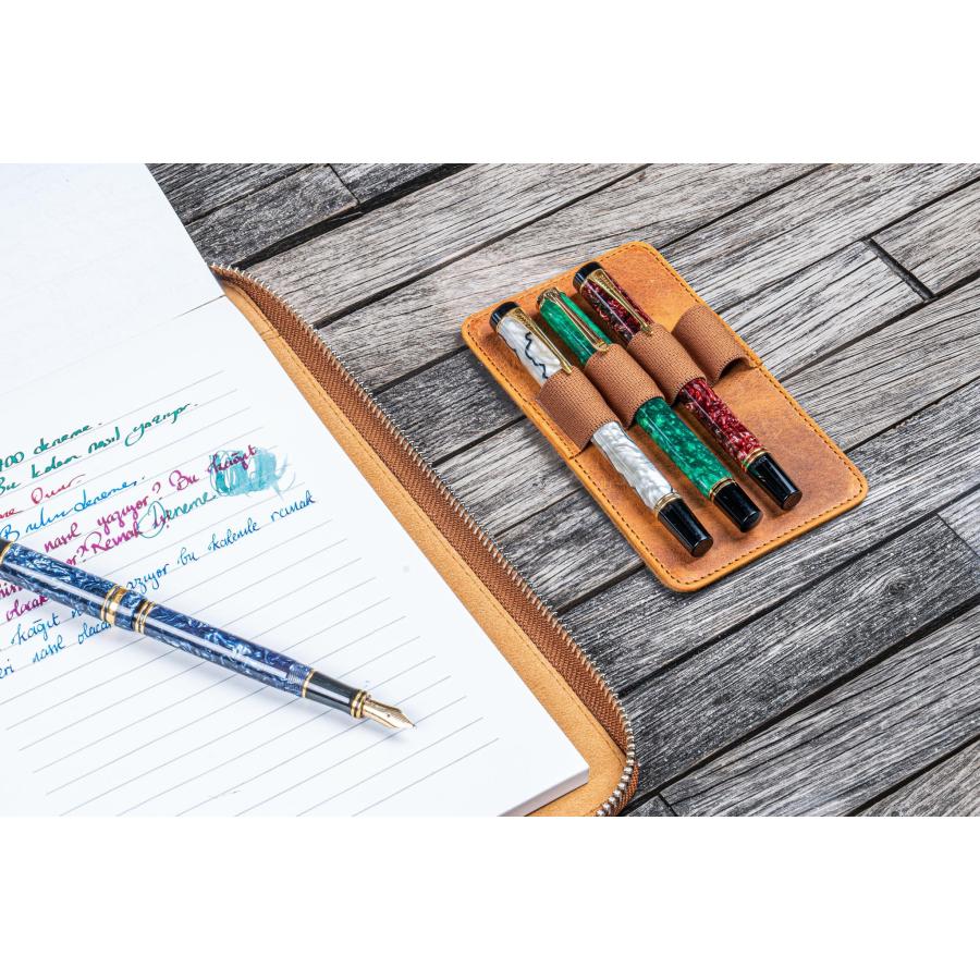 Galen Leather ガレンレザー ジッパー付きレザーフォリオ B5 Moleskine iPad Pro対応 本革手帳カバー |  | 03