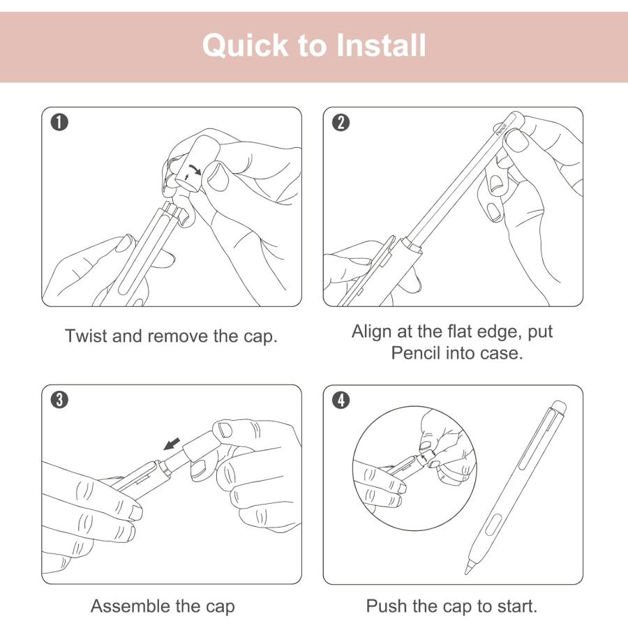 MoKo Apple Pencil 第2世代対応 ホルダーケース 格納式保護カバー