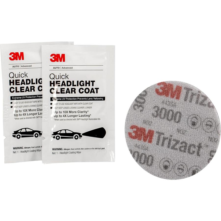 3M クイック ヘッドライト コーテイング コーティング剤2枚と研磨剤