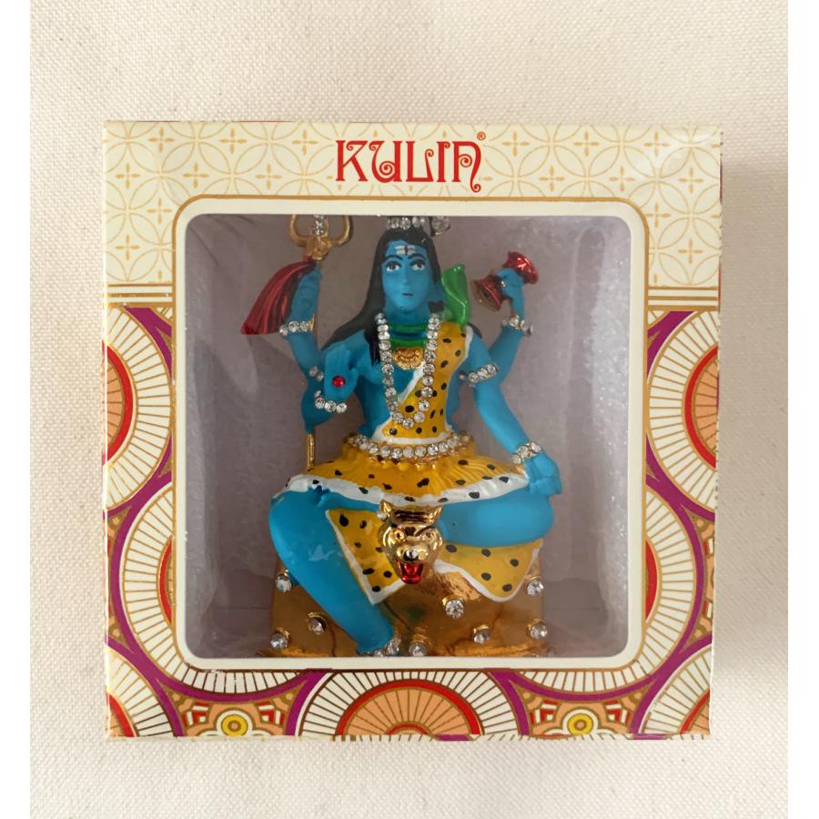 インドの神様 シヴァ神 ミニチュア座像 ヒンドゥー教 置物 金属製 
