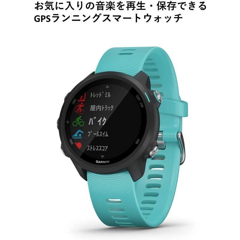 【中古品 】 GARMIN(ガーミン) ForeAthlete 245 Music Black Aqua 010-02120-72 【VQL8241639418】(29804円)
