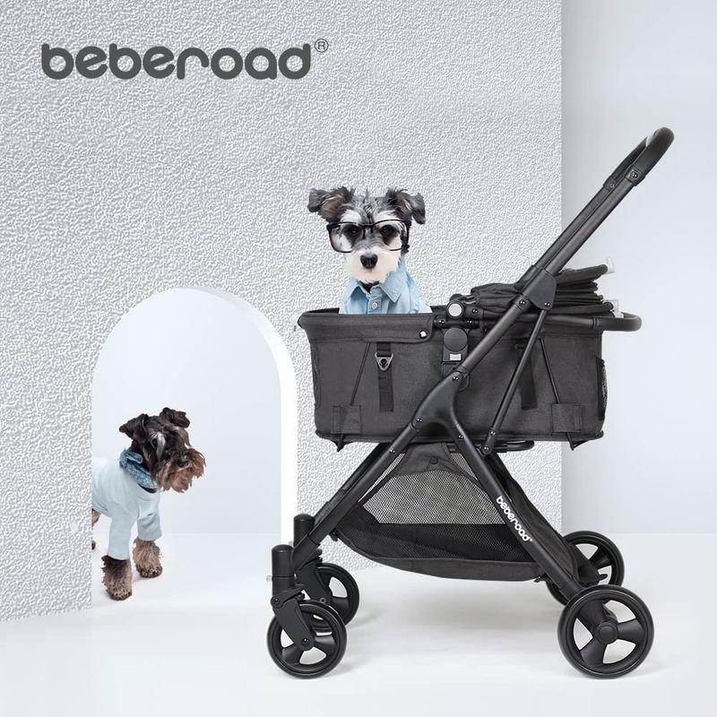 【アウトレット品】 Beberoadペットカート ペットバギー 多機能折りたたみ式猫小型犬ペットベビーカー 取り外し可能なバスケット 金属製のハンドル 3way 【2850666479】(17149円)