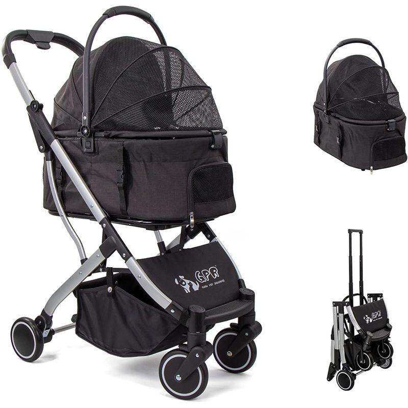 ✨美品✨ GPR 3WAY 分離 自立式 ペットカート 犬用ベビーカー 犬 カート 猫 バギー 軽量コンパクト 取り外し可能 四輪サスペンション 対面 【V2453028663】(14757円)