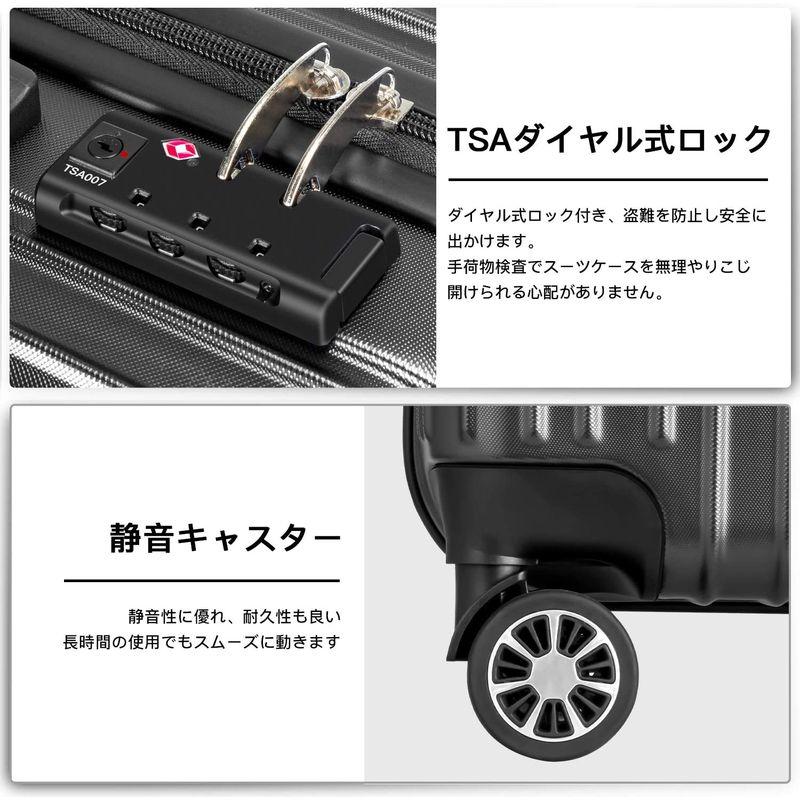 VARNIC スーツケース キャリーケース キャリーバッグ 機内持込 TSAダイヤル式ロック 耐衝撃 大型 超軽量 静音ダブルキャスター 旅 スーツケース キャリーケース キャリーバッグ 機内持込 TSAダイヤル式ロック 耐衝撃 大型 超軽量 静音ダブルキャスター 旅