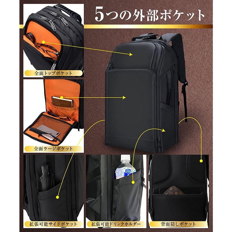 ABIBA リュック メンズ ビジネスリュック リュックサック スクエアリュック 大容量 旅行用リュック PCリュック 通学 通勤 出張 U リュック メンズ ビジネスリュック リュックサック スクエアリュック 大容量 旅行用リュック PCリュック 通学 通勤 出張 サイズ