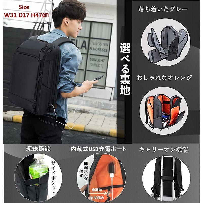 ABIBA リュック メンズ ビジネスリュック リュックサック スクエアリュック 大容量 旅行用リュック PCリュック 通学 通勤 出張 U リュック メンズ ビジネスリュック リュックサック スクエアリュック 大容量 旅行用リュック PCリュック 通学 通勤 出張 サイズ