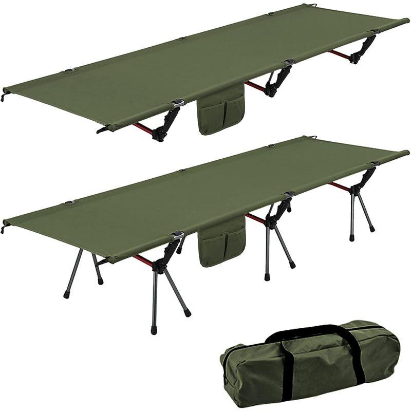 Along Life キャンプコット 2WAY 折りたたみベッド アジャスタブル 折りたたみ式 耐荷重150kg 高密度900Dナイロン 組 2WAY Life キャンプコット 折りたたみベッド アジャスタブル 折りたたみ式 耐荷重150kg 高密度900Dナイロン 組