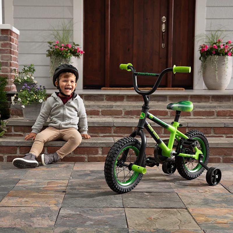 【値下げ⭕️】 John Deere Mean Green 子供用自転車 取り外し可能なトレーニングホイール付き ? 12インチの男の子用自転車 ? 対象年 【CE1715152704】(62025円)