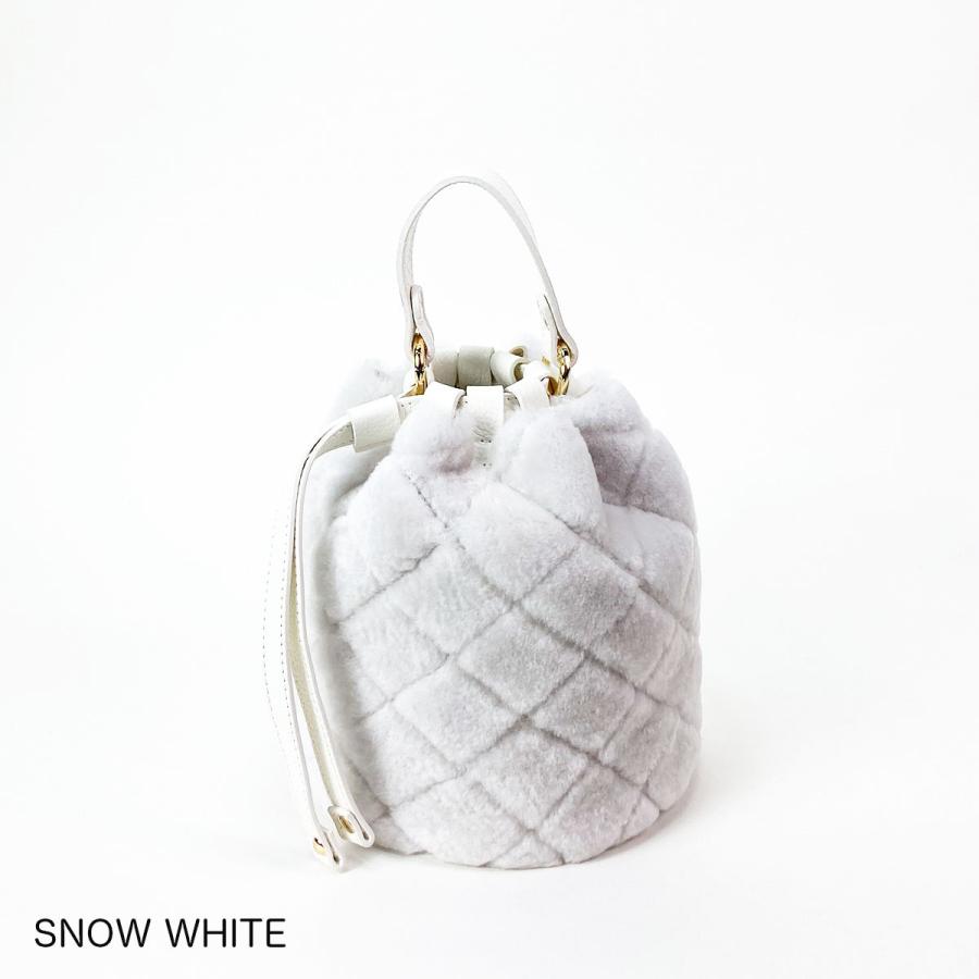 ブラックフライデーSALE ファーバッグ イタリア製 リサコンテ ムートン ショルダーバッグ キルティング バケツ型 lisa conte 大人スタイル 上品 大人かわいい LC177