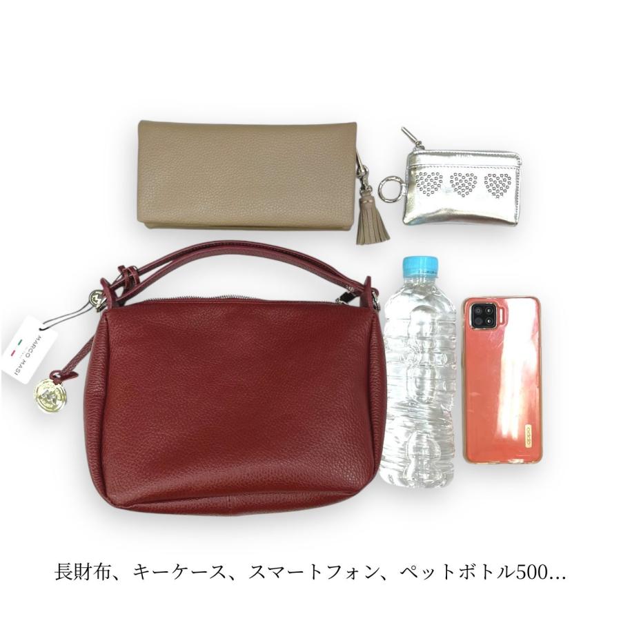 MARCO MASI（マルコマージ） 本革2WAYショルダーバッグ ボルドー 斜