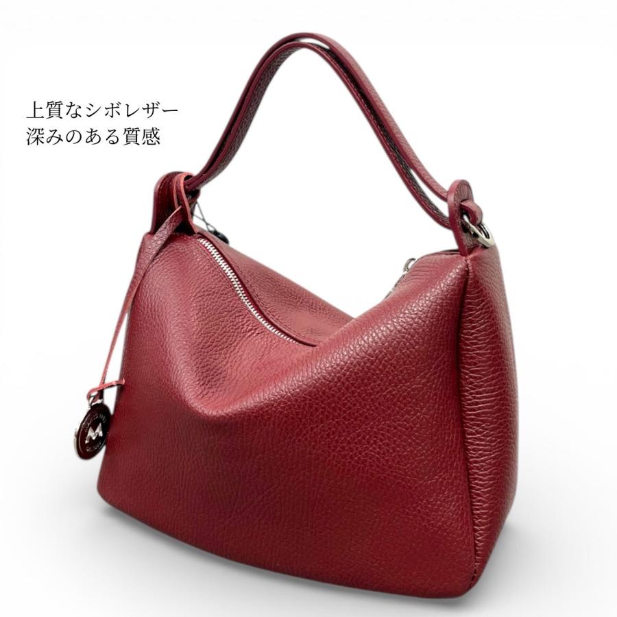 MARCO MASI（マルコマージ） 本革2WAYショルダーバッグ ボルドー 斜